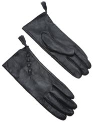 Leather gloves with tassel