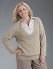 Metallic thread sweater