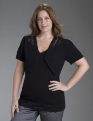 Lace applique shrug