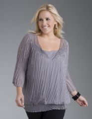 Sheer crinkle top blouse