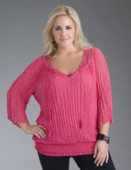 Sheer crinkle top blouse