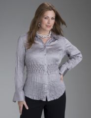 Charmeuse crinkle shirt