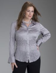 Charmeuse crinkle shirt