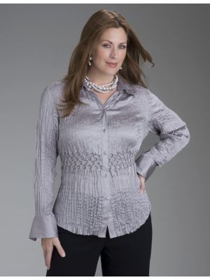Charmeuse crinkle shirt
