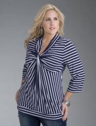 Knotted stripe top