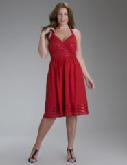 Shimmer stripe chiffon dress