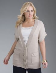 Short sleeve boyfriend cardigan