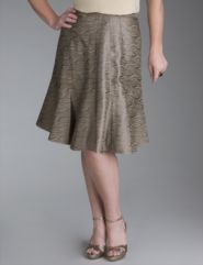 Metallic jacquard skirt