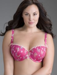 Tiny butterfly push up demi bra