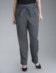 Tweed tapered carrot pant