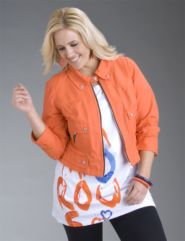 Cropped motorcycle jacket