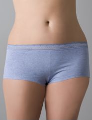 Flirty plus size Lace trim boyshort panty
