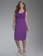 Rosette knit dress