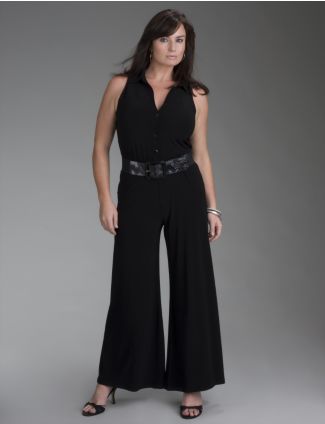 Button front jumpsuit by Lane Bryant