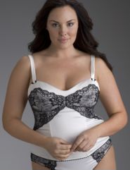 Satin with lace corset
