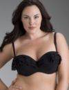 Chiffon ruffle bandeau bra