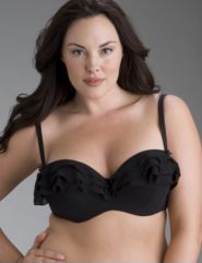 Chiffon ruffle bandeau bra