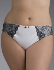 Satin with lace tanga