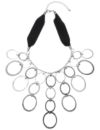 Textured metal bib necklace