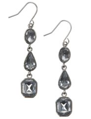 Linear drop earrings