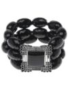 Triple strand bead bracelet
