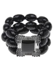 Triple strand bead bracelet