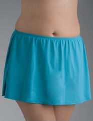Algiers blue slitted swim skirt