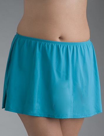 Full figure Algiers blue slitted swim skirt