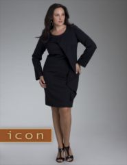 Icon Collection asymmetrical ruffle dress