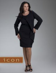 Icon Collection asymmetrical ruffle dress