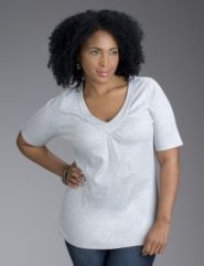 Supima&reg; cotton shimmering tee