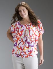 Kabuki sleeve pleated top