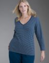 Striped activewear tee shirt