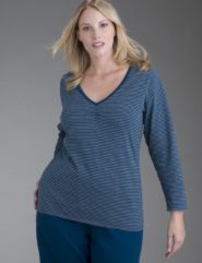 Striped activewear tee shirt