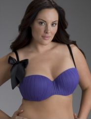 Pleated bandeau bra