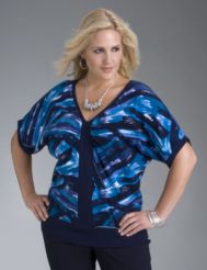 Brushstroke kabuki sleeve sweater