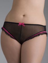 Point d'esprit crotchless thong