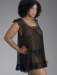 Ruffle sleeve babydoll