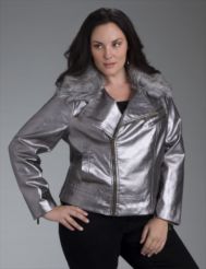 Seven7 metallic bomber jacket