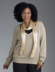 Shimmering Lurex thread scarf