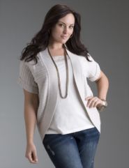 Cable knit cocoon shrug