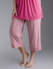 Sassy stripe knit capri