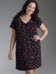 Printed knit sleepshirt