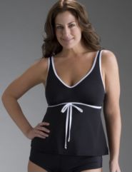 V-neck swim top