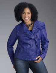 Asymetric crinkle jacket