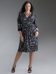 Snow leopard print dress