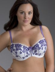 Embroidered balconette bra