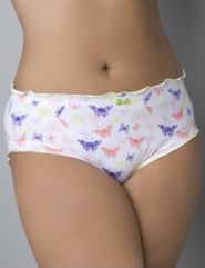 Ruffle cotton hipster