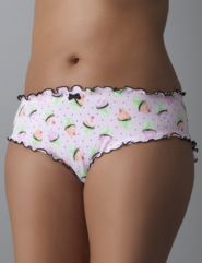 Ruffle cotton hipster