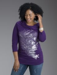 Seven7 drape neck tee